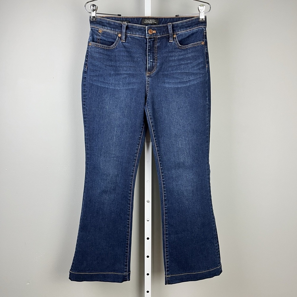 Talbots Petites Flawless Five Pocket Flare Leg Jeans Womens Size 8P Stretch